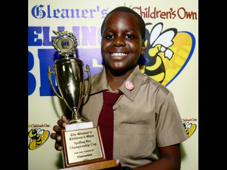 Darian Douglas - Clarendon champion for the The Gleaner's Children's Own Spelling Bee