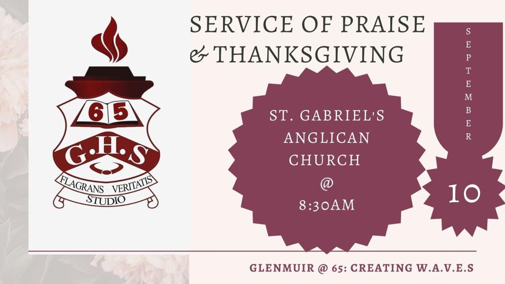 GHS at 65 Service of Praise and Thanksgiving